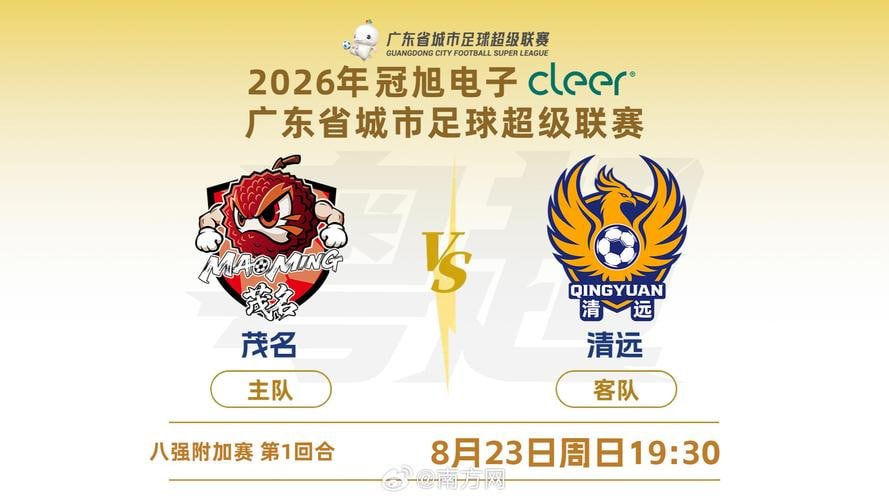 广东省城市足球超级联赛八强附加赛（第一回合）全场回放：茂名vs清远
